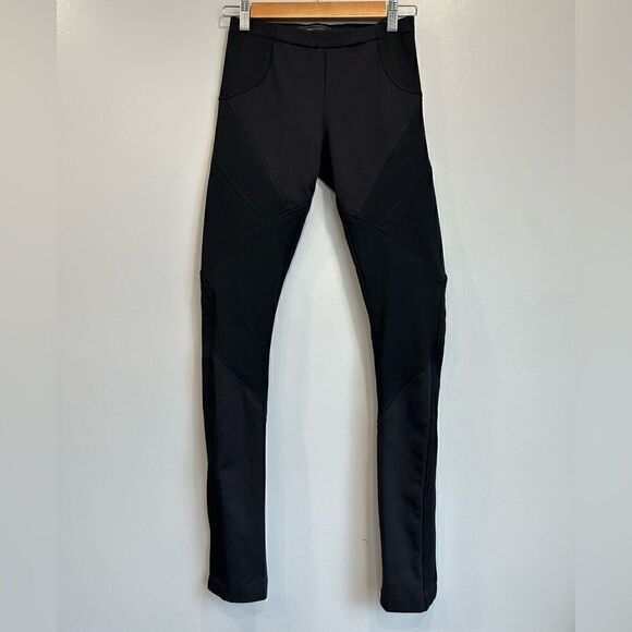 BCBGMaxAzria Black Moto Leggings - Picture 1 of 10
